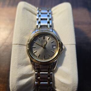 Citizen Watch Two Tone Womens 24mm Date 1012-k14013 Ck Luxury Watch